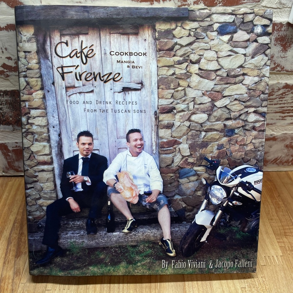 Cafe Firenze Cookbook Signed Jacopo Falleni Fabio Viviani Italian Recipes Tuscan